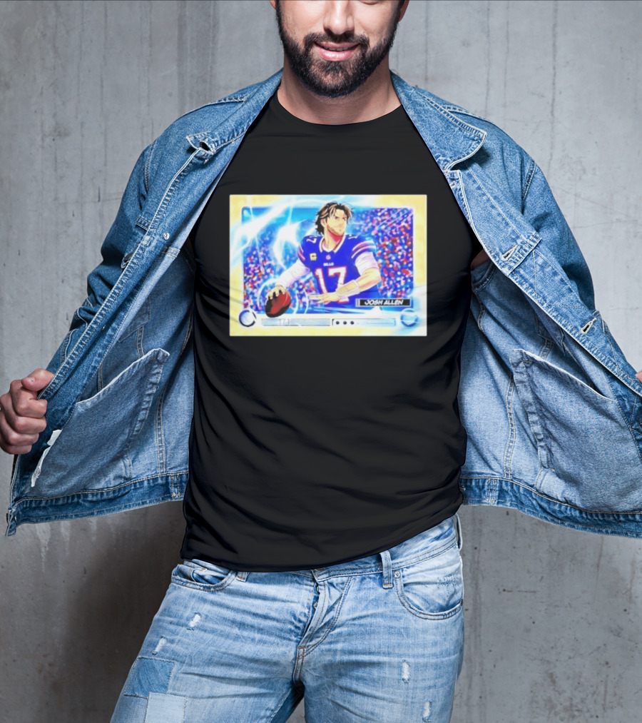 Josh Allen Buffalo Bills Anime NFL Football Quarterback 17 T-Shirt