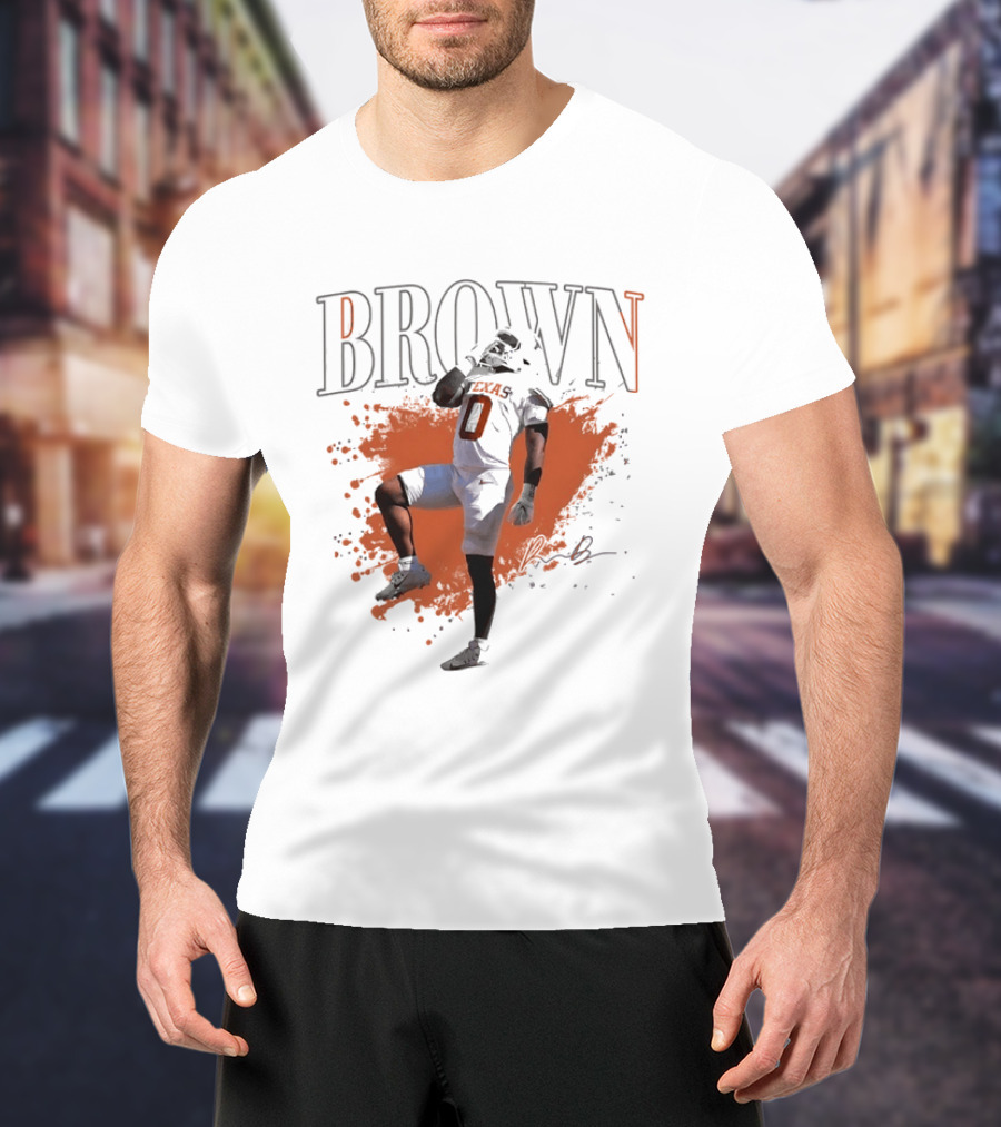 Jahleel Brown Texas Longhorns Number 0 Football Player T-Shirt