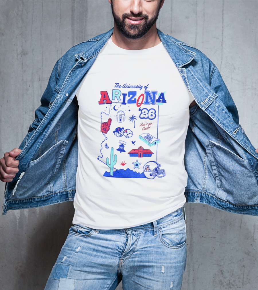 University Of Arizona Wildcats Bear Down 26 Let's Go Cats Arizona 20 T-Shirt