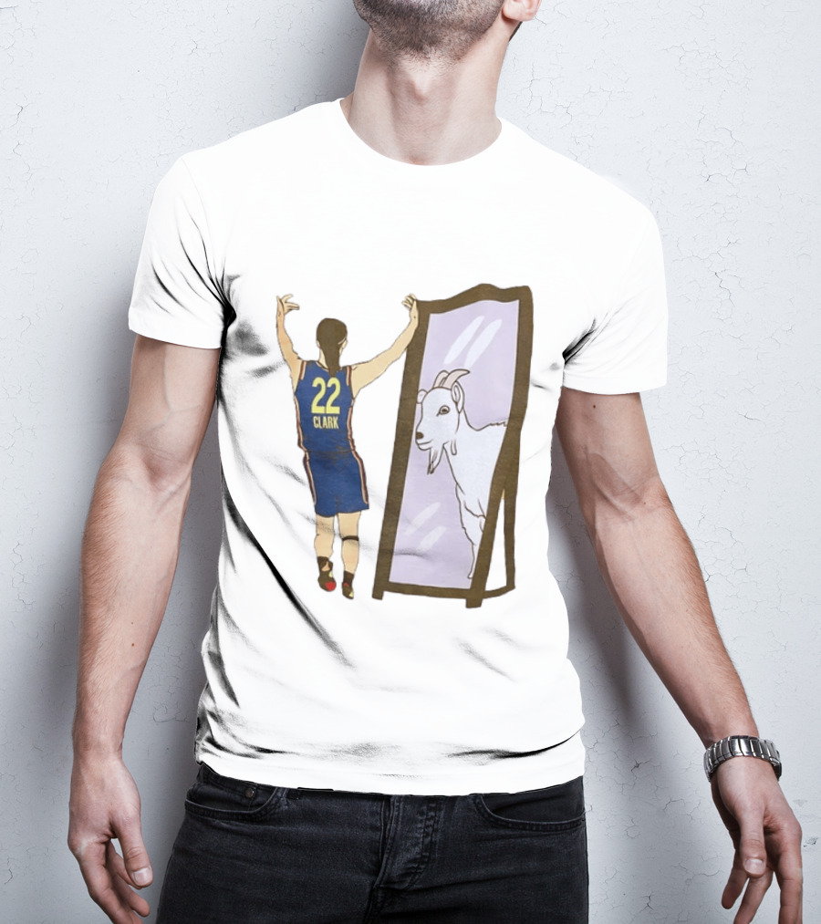 Caitlin Clark 22 Goat Indiana Fever Mirror T-Shirt