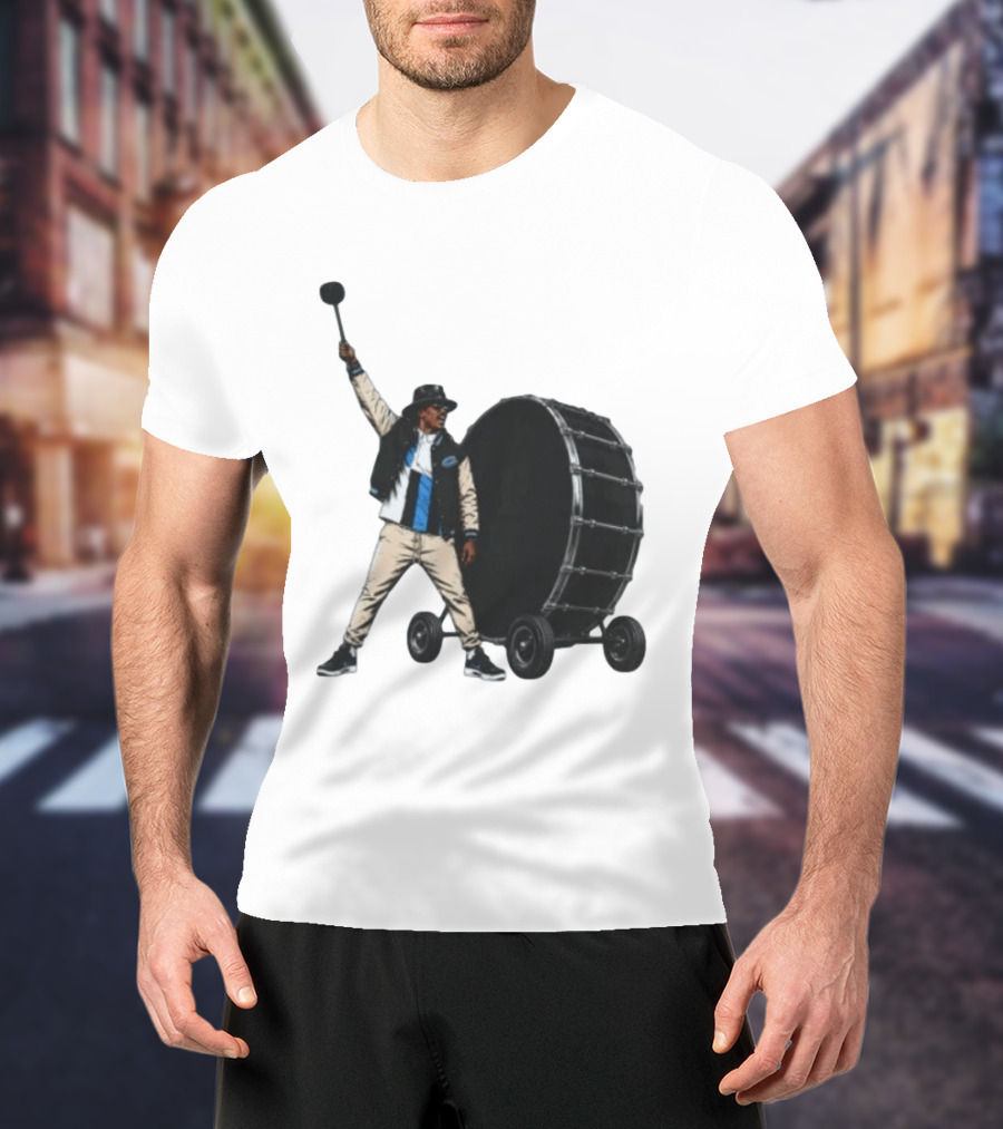 Carolina Panthers Football Culture Supporter With Drum T-Shirt