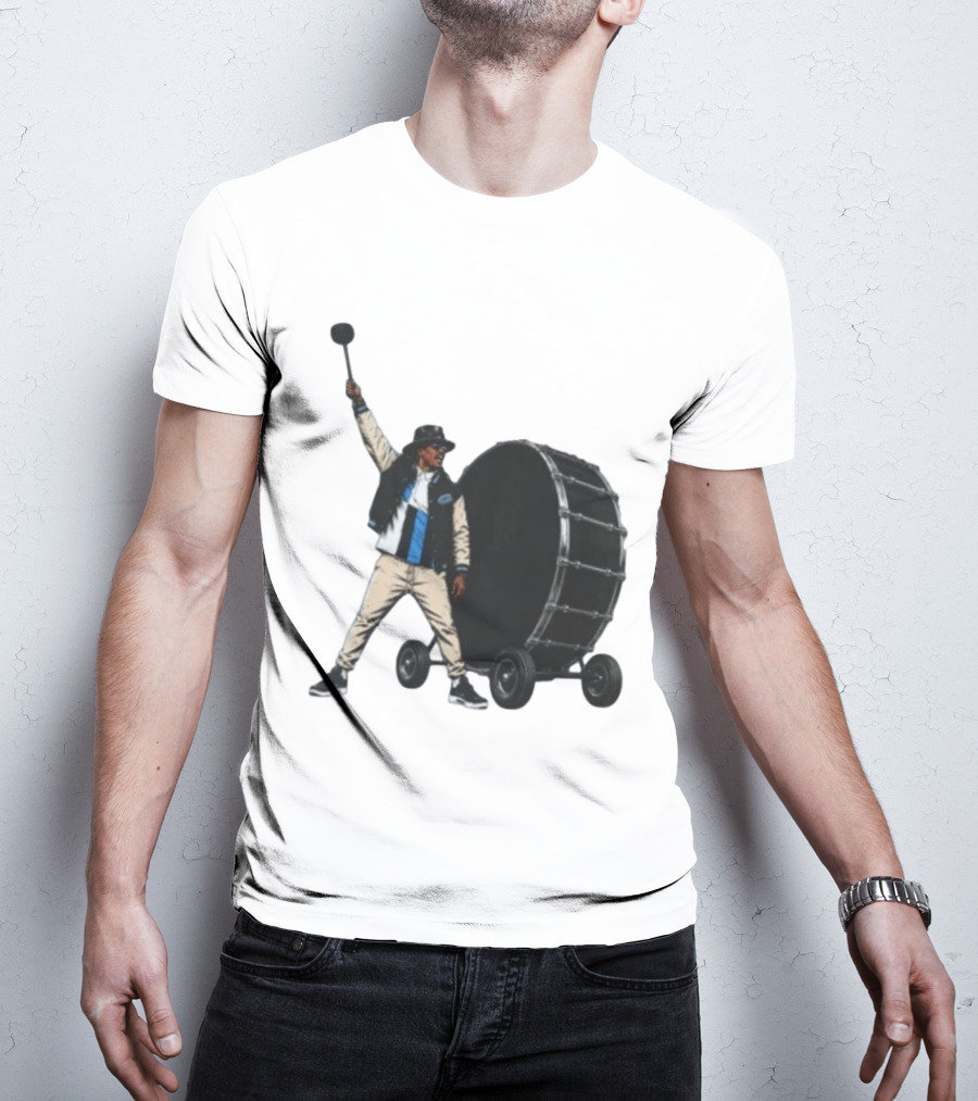 Carolina Panthers Football Culture Supporter With Drum T-Shirt