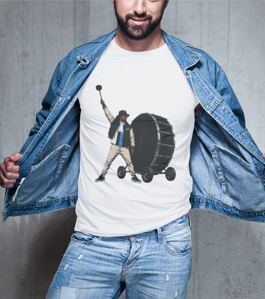 Carolina Panthers Football Culture Supporter With Drum T-Shirt