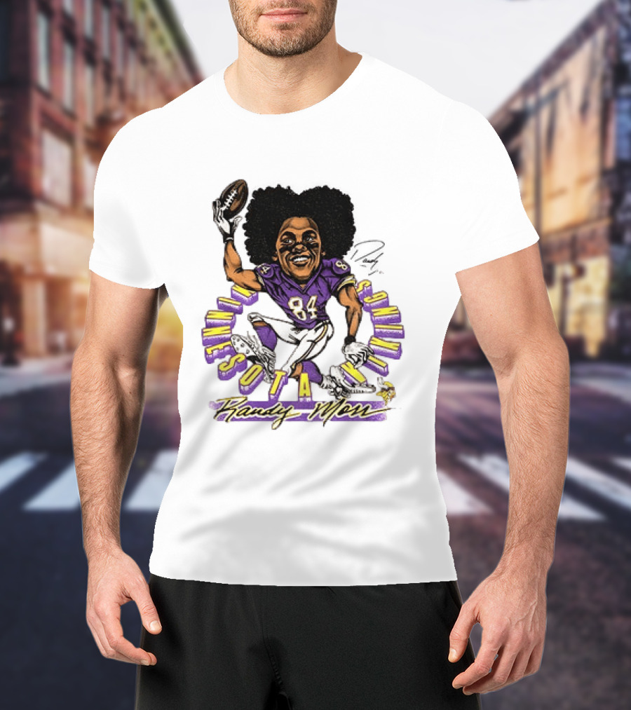 Minnesota Vikings Randy Moss Caricature Player 84 T-Shirt