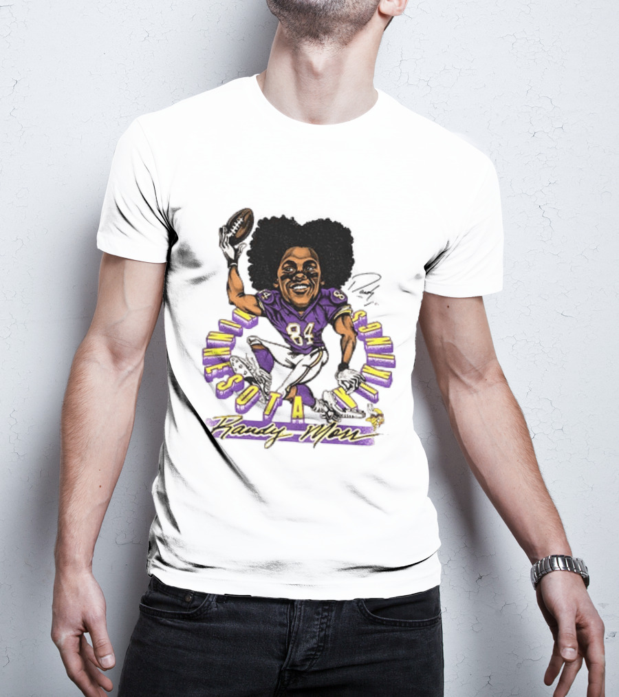 Minnesota Vikings Randy Moss Caricature Player 84 T-Shirt