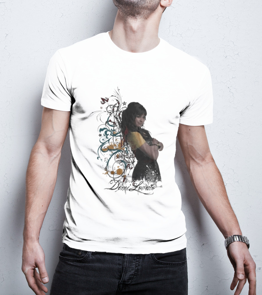 Demi Lovato Floral Music Artist Vibrant Pop Star T-Shirt