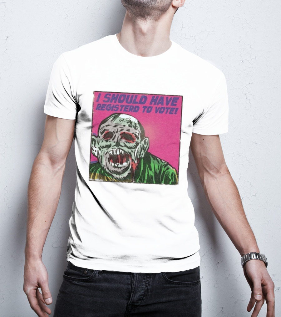 Zombie Meme I Should Have Registered To Vote תובבש Uteזחגרט Zombiebo T-Shirt