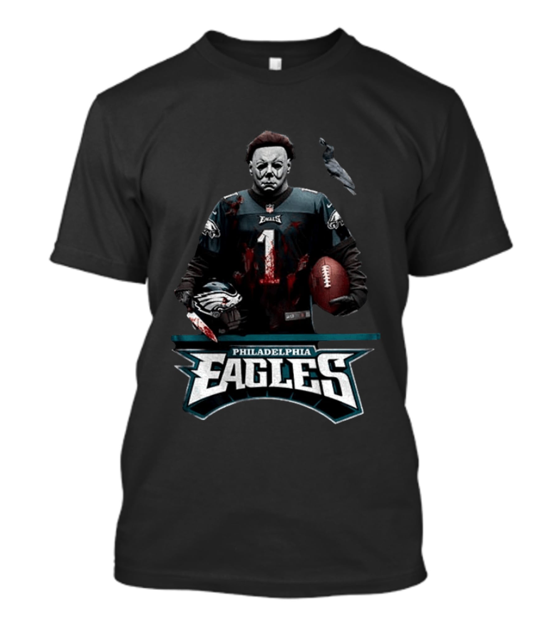Philadelphia Eagles Michael Myers Halloween 2026 Football Horror T-Shirt