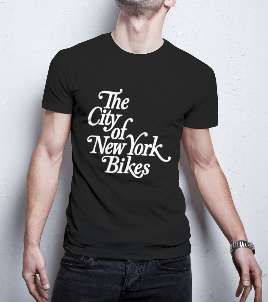 The City Of New York Bikes NYC Cycling Urban Bicycle Ride T-Shirt