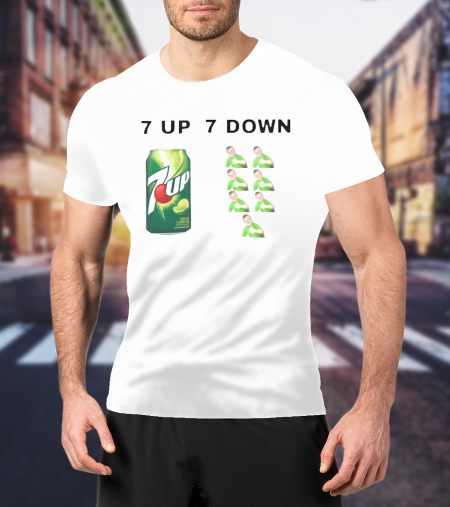 7 Up 7 Down Meme Soda Can With Seven Thumbs Up T-Shirt