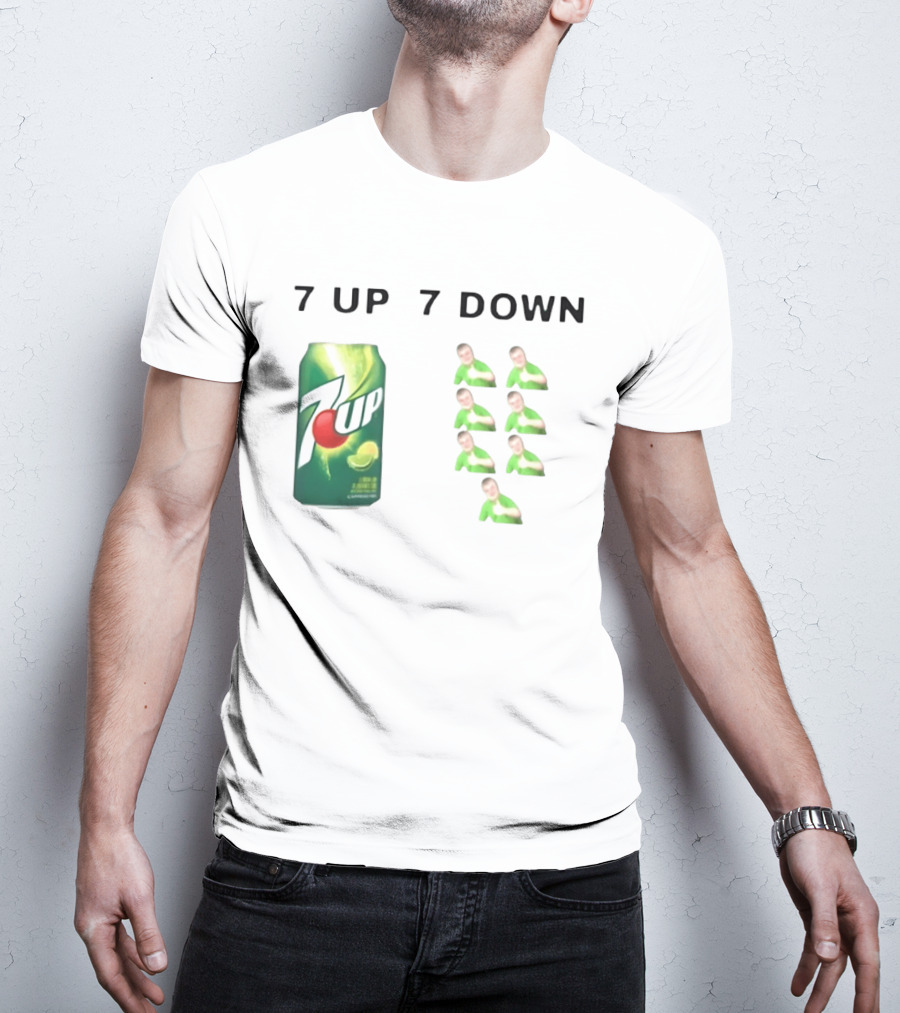 7 Up 7 Down Meme Soda Can With Seven Thumbs Up T-Shirt