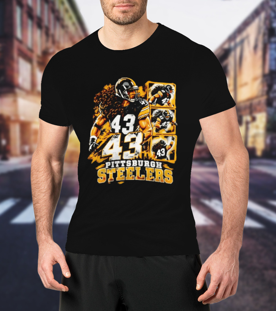 Troy Polamalu 43 Pittsburgh Steelers Football Legend T-Shirt