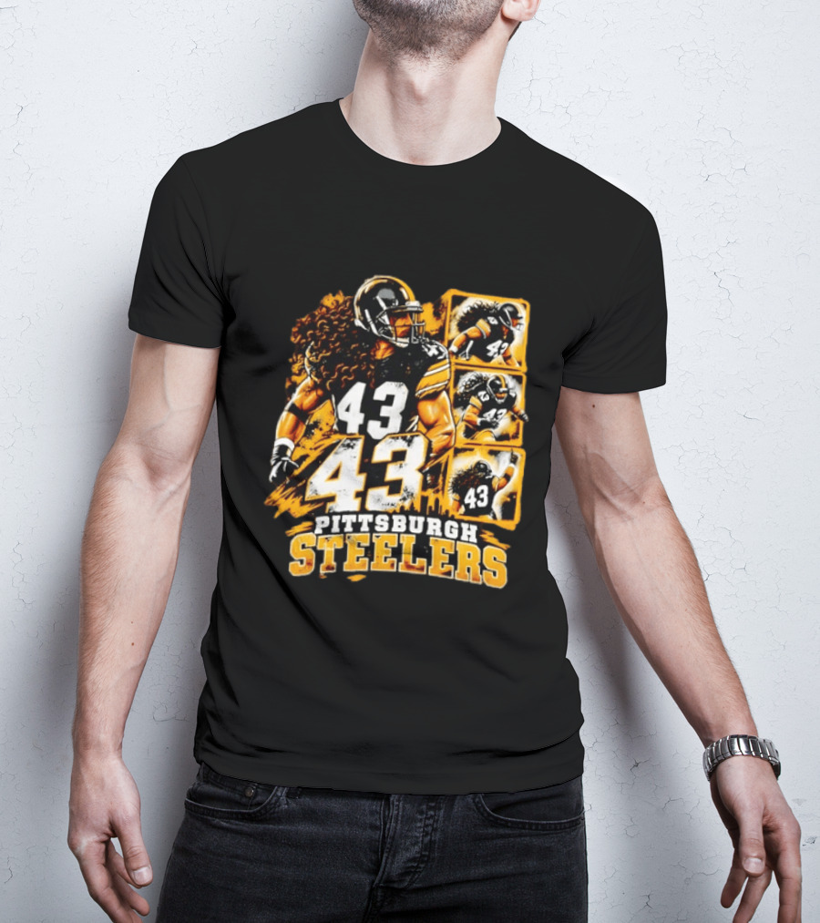 Troy Polamalu 43 Pittsburgh Steelers Football Legend T-Shirt