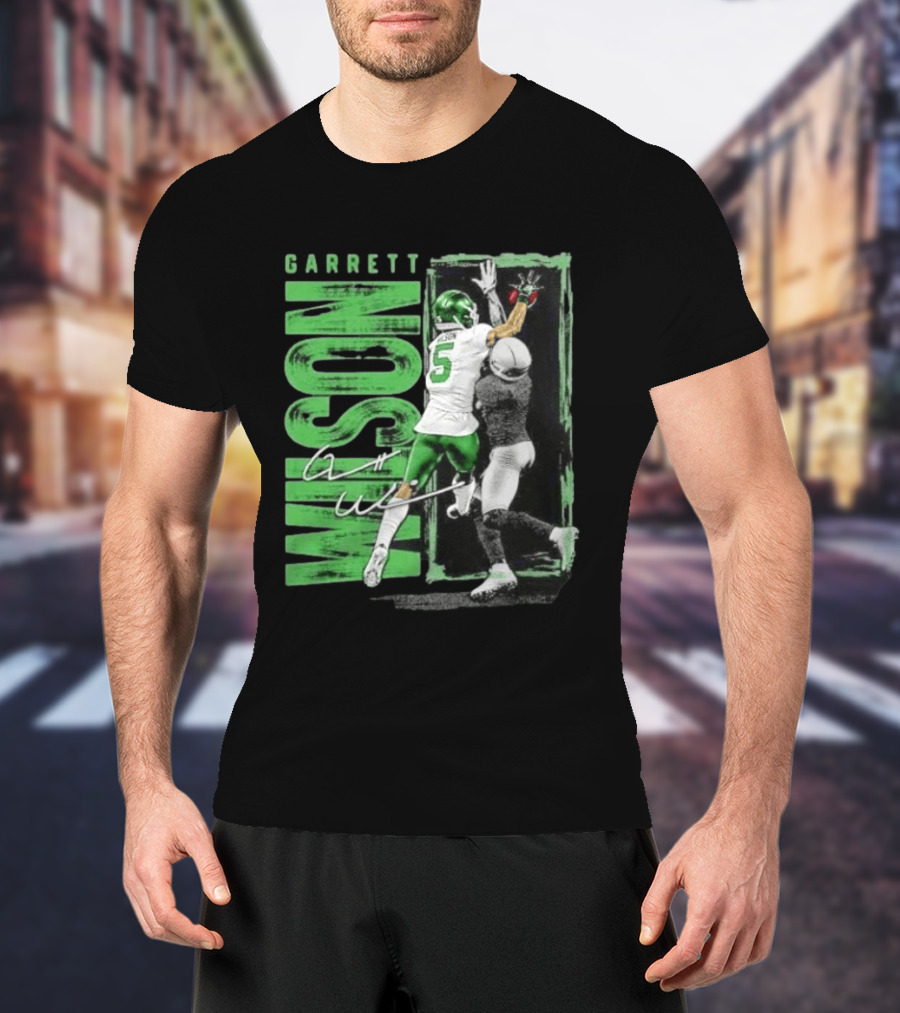 Garrett Wilson New York Jets Football Duo 5 Autograph Wilson Player Image T-Shirt