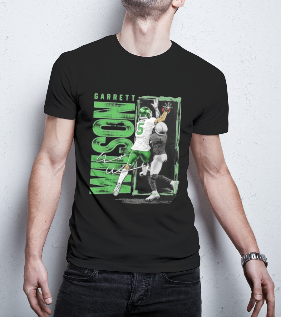 Garrett Wilson New York Jets Football Duo 5 Autograph Wilson Player Image T-Shirt