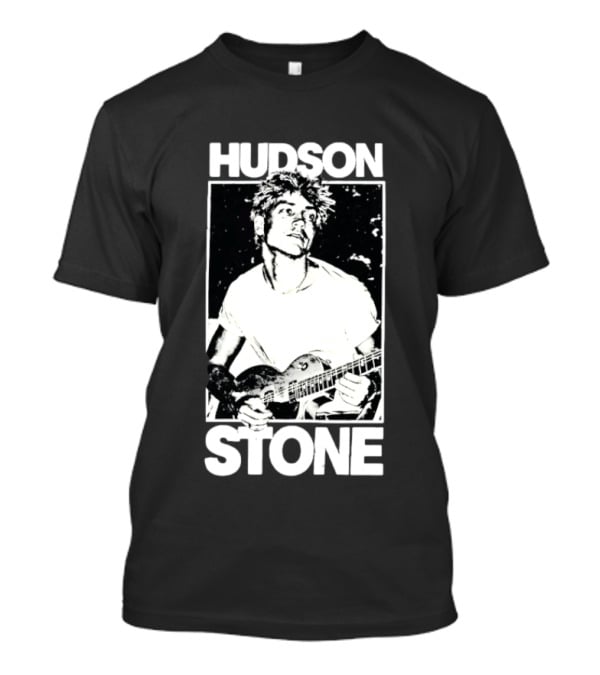 Hudson Stone Distressed Musician Black And White Image T-Shirt