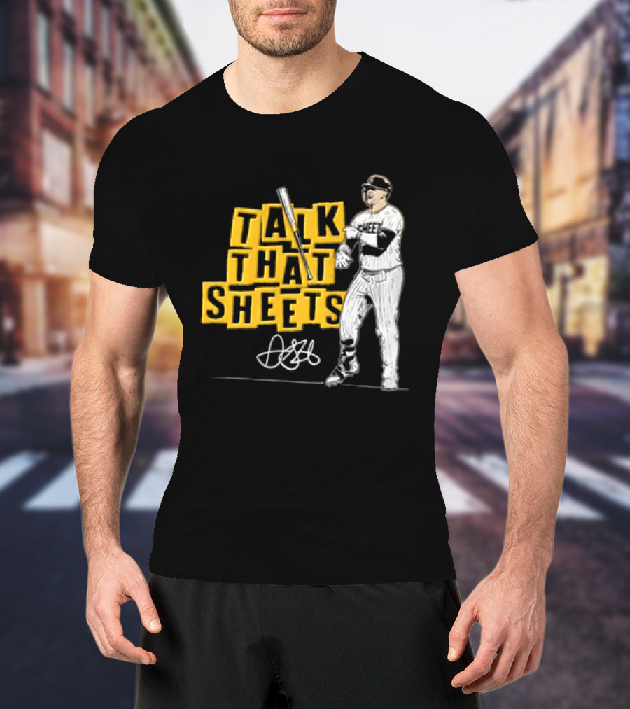 San Diego Padres Fernando Tatis Jr Talk That Sheets Baseball Player Batting Pose 23 T-Shirt
