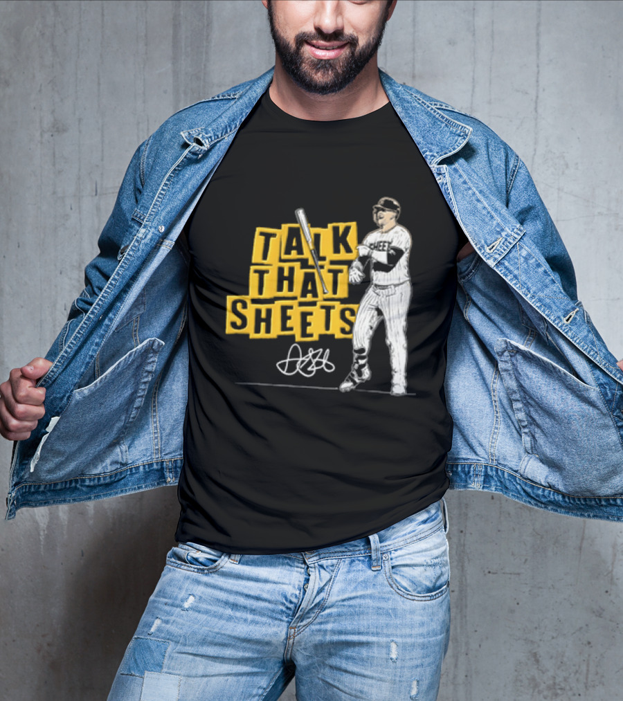 San Diego Padres Fernando Tatis Jr Talk That Sheets Baseball Player Batting Pose 23 T-Shirt