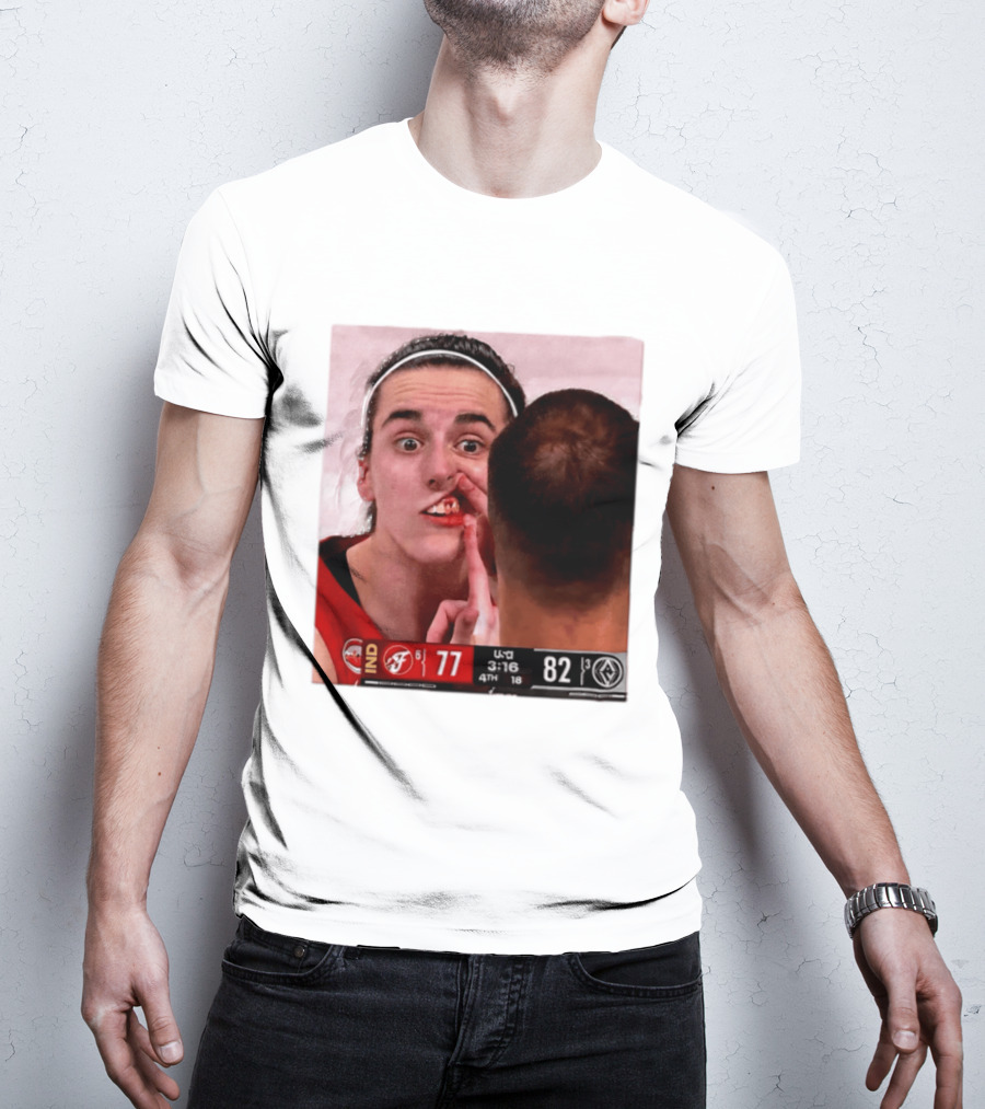 Caitlin Clark Injured Mouth Indiana Basketball Game Score 77 82 Fourth Quarter T-Shirt