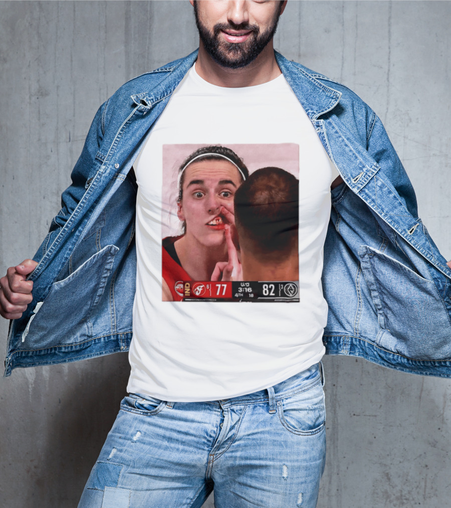 Caitlin Clark Injured Mouth Indiana Basketball Game Score 77 82 Fourth Quarter T-Shirt