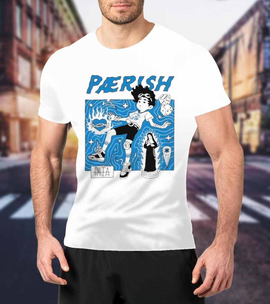 Paerish Escaping The Vapour Clouds Rita Dice Nun Statue T-Shirt