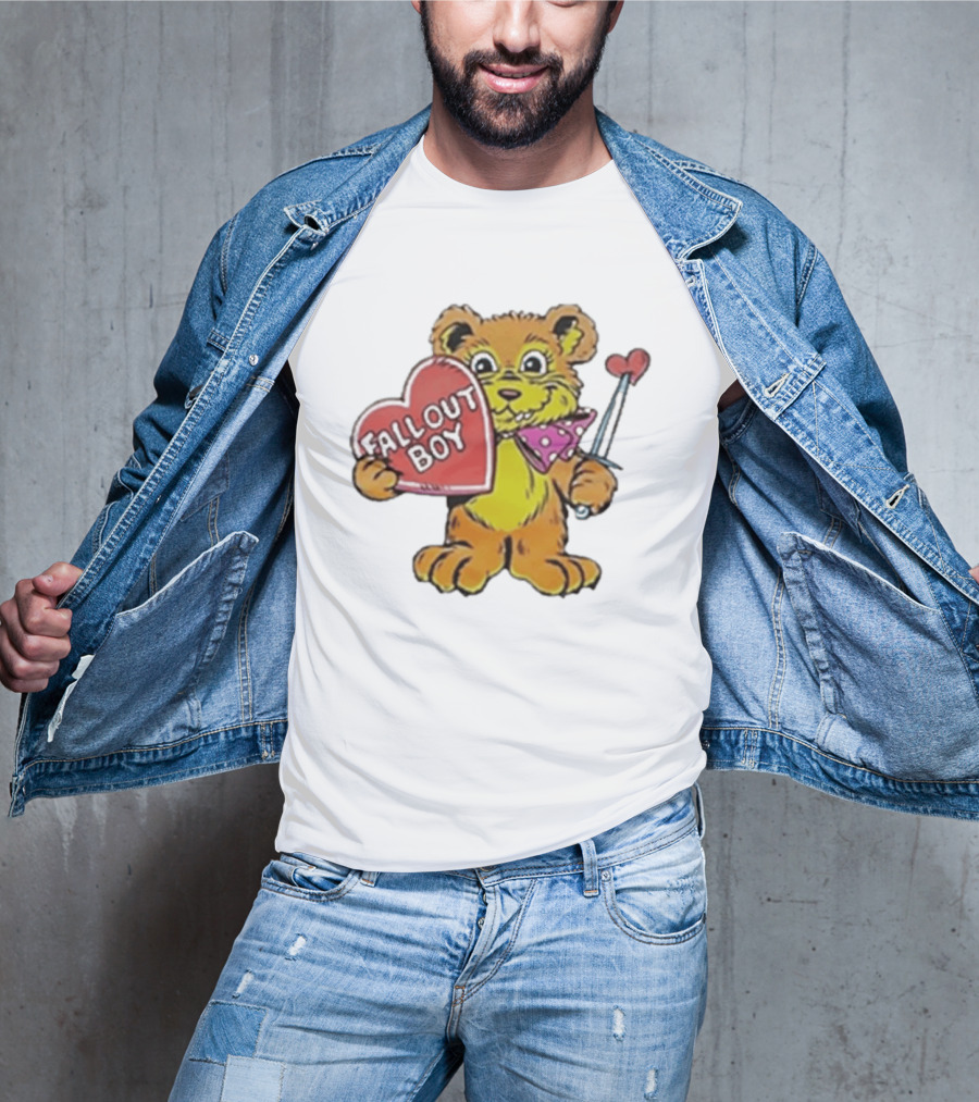 Fallout Boy Every Lover's Got A Little Dagger In Their Hand Bear Holding Heart T-Shirt