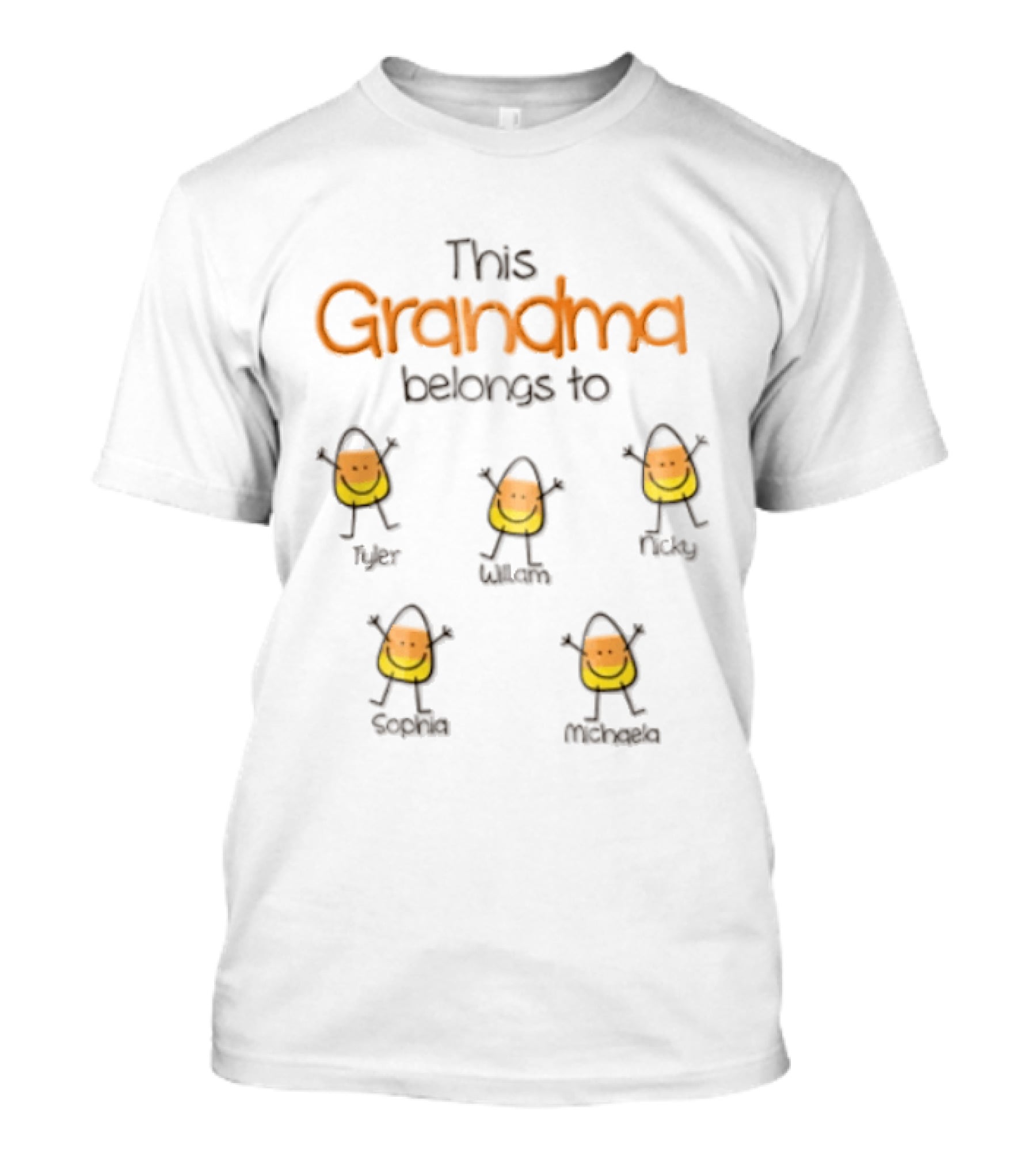 Grandma Belongs To Tyler William Nicky Sophia Michaela T-Shirt
