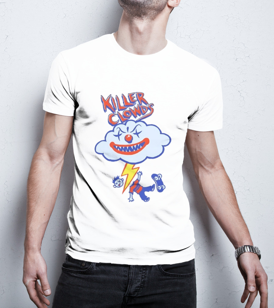 Killer Clowds Clown Cloud Lightning Skater T-Shirt