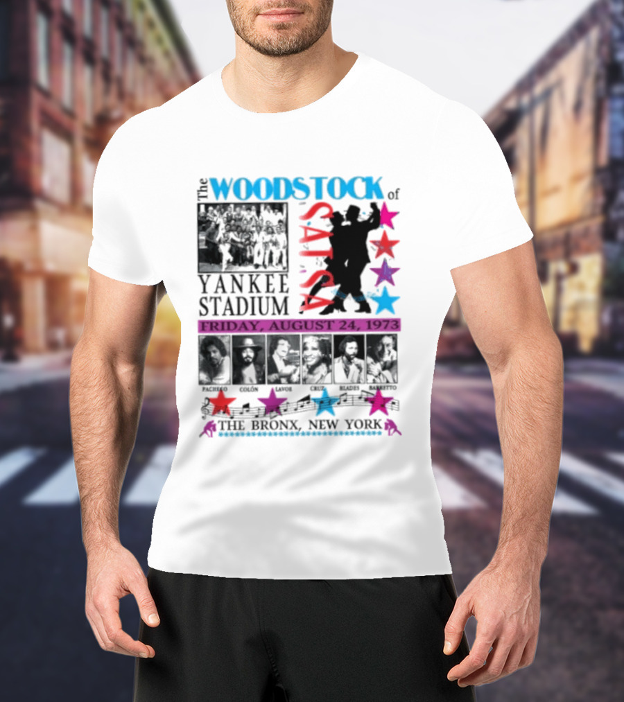 Woodstock Of Salsa Yankee Stadium August 24 1973 Pacheco Colón Lavoe Cruz Blades Barretto Bronx New York T-Shirt