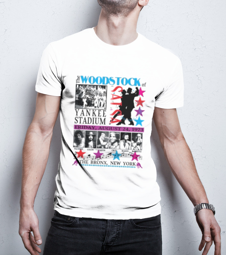 Woodstock Of Salsa Yankee Stadium August 24 1973 Pacheco Colón Lavoe Cruz Blades Barretto Bronx New York T-Shirt
