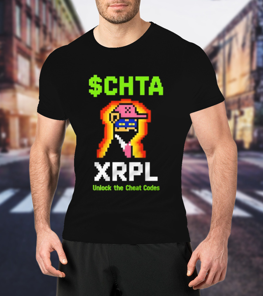$CHTA XRPL Unlock The Cheat Codes Pixel Art Gamer Crypto T-Shirt
