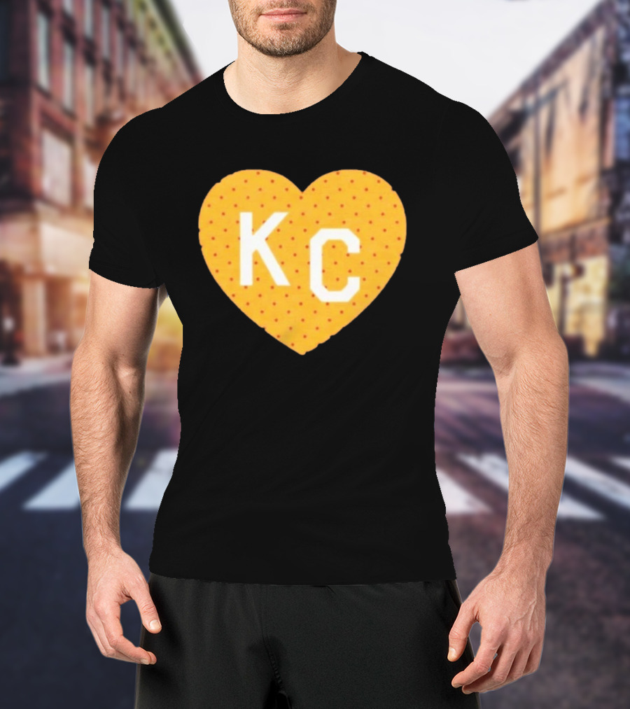 Kansas City Chiefs KC Heart Polka Dot Fan T-Shirt