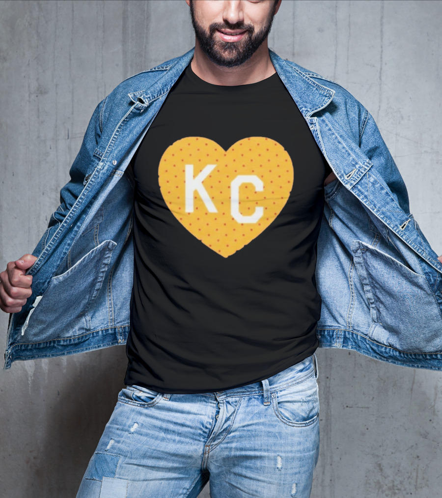 Kansas City Chiefs KC Heart Polka Dot Fan T-Shirt