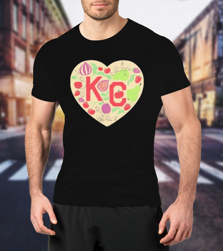 KC Heart Fruits And Figures Kansas City Giving Grove T-Shirt