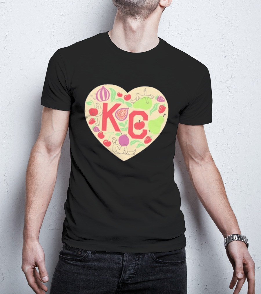 KC Heart Fruits And Figures Kansas City Giving Grove T-Shirt