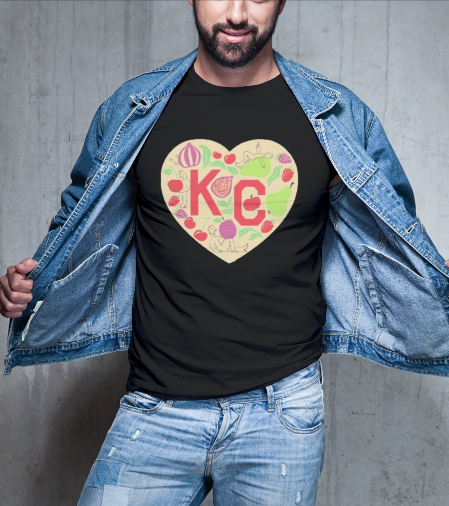 KC Heart Fruits And Figures Kansas City Giving Grove T-Shirt