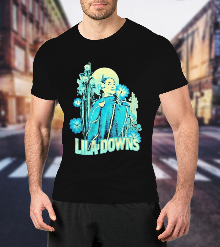Lila Downs Mexican Cactus Floral T-Shirt