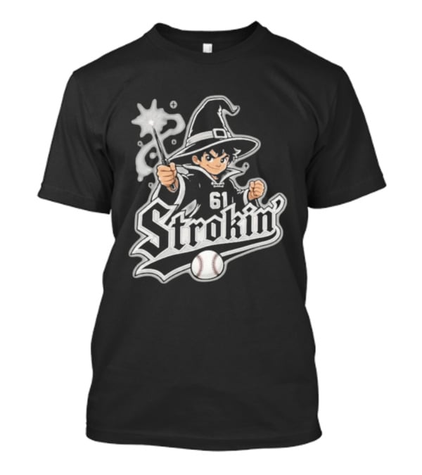 Mike Vasil Wizard Strokin' 61 South Side Chicago White Sox T-Shirt