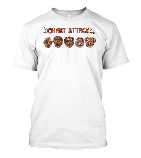 Chart Attack Cartoon Old Men Faces T-Shirt