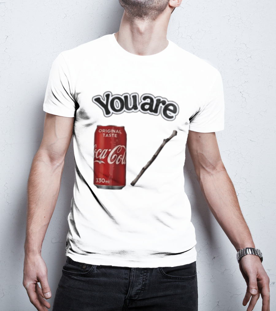 You Are Coca Cola Original Taste 330ml Soda Can And Tree Stick T-Shirt