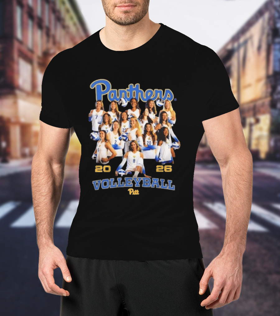 Panthers Pitt Volleyball 2026 Women's Team T-Shirt