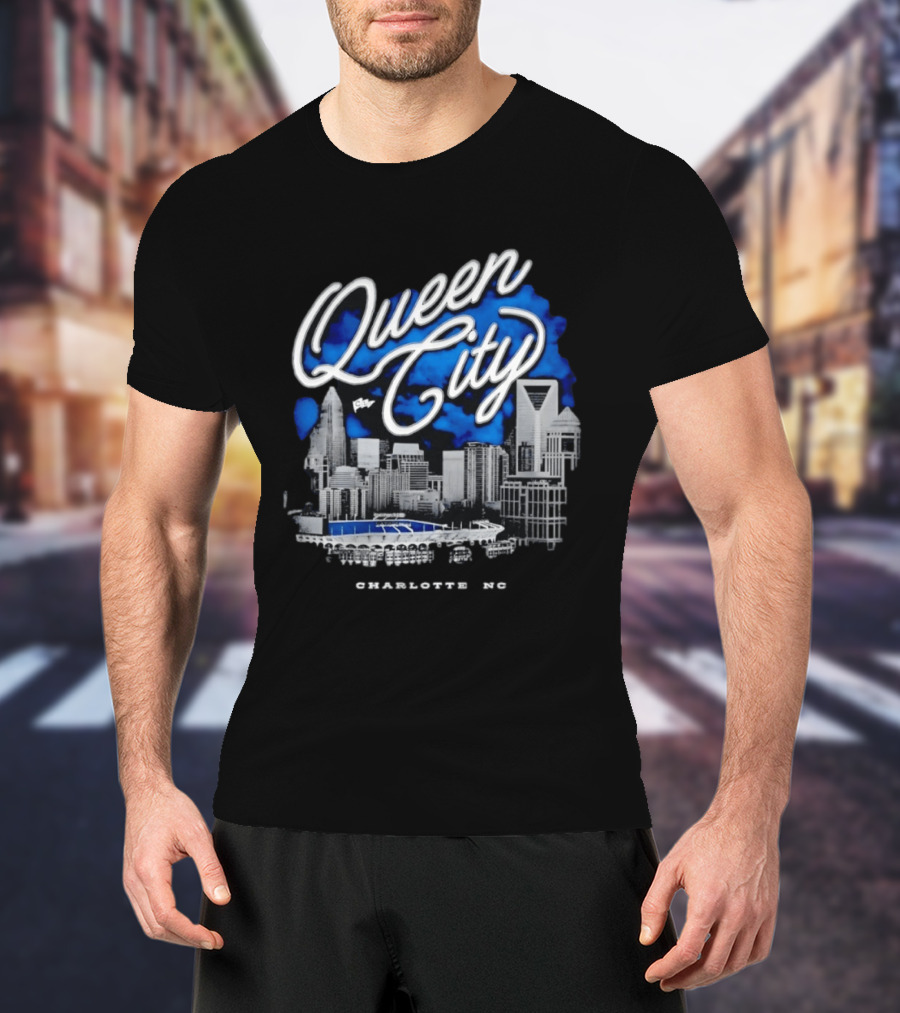 Queen City Charlotte NC Skyline CLT Urban View T-Shirt