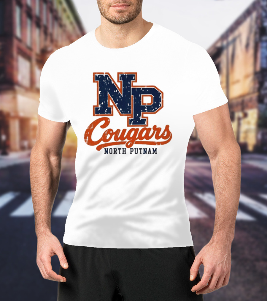 North Putnam Cougars NP Distressed Vintage Sports Team T-Shirt