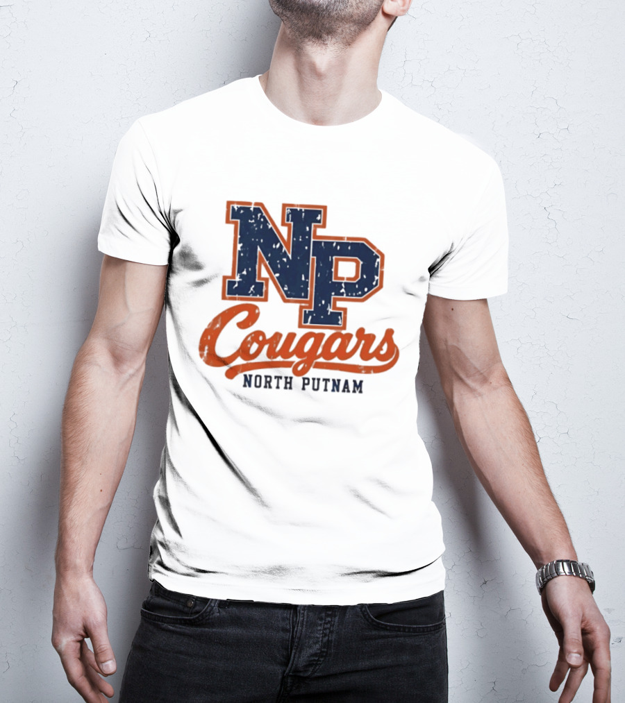 North Putnam Cougars NP Distressed Vintage Sports Team T-Shirt