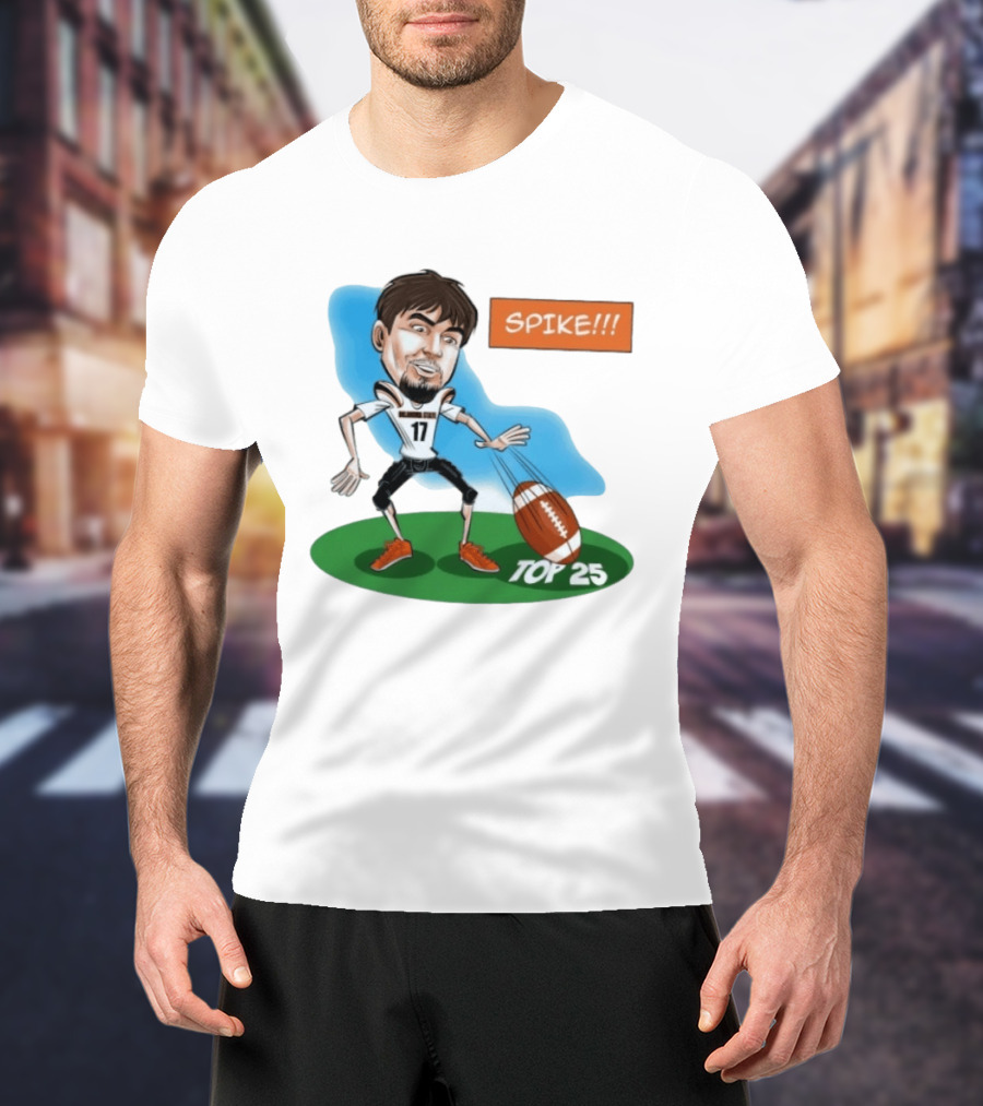 Spike Top 25 Drew Mestemaker Oklahoma State Cowboys Pokes T-Shirt