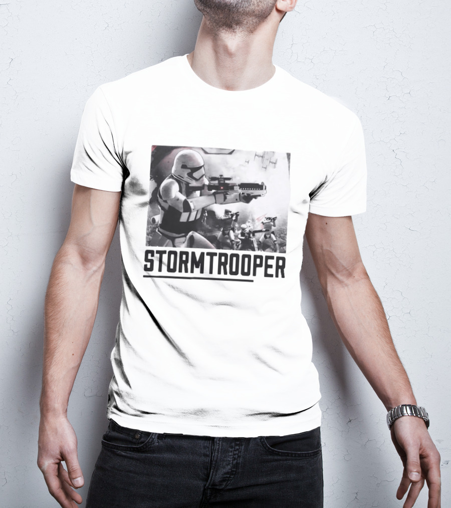 First Order Stormtrooper Star Wars Empire Battle Scene T-Shirt