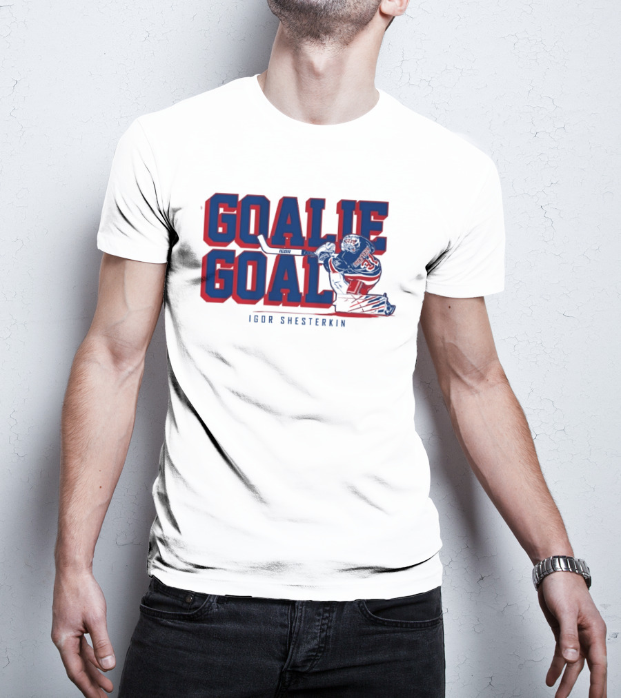 Igor Shesterkin Goalie Goal New York Rangers T-Shirt