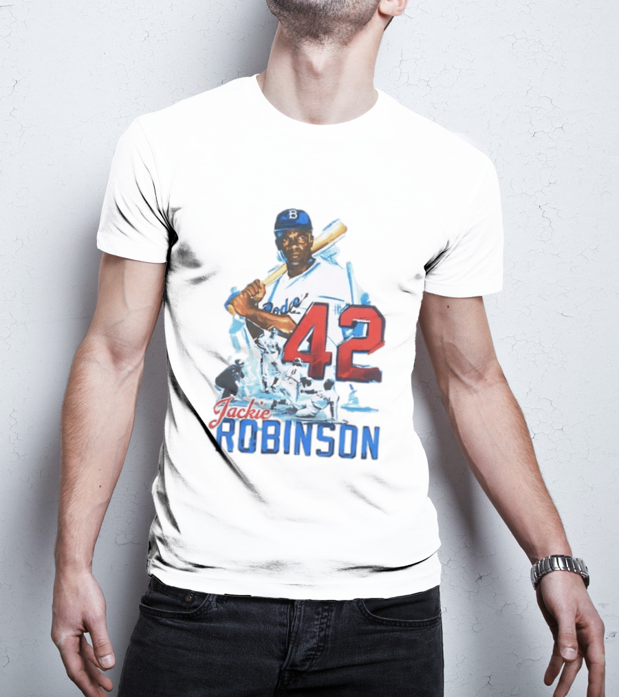 Jackie Robinson Brooklyn Dodgers Legendary Number 42 T-Shirt