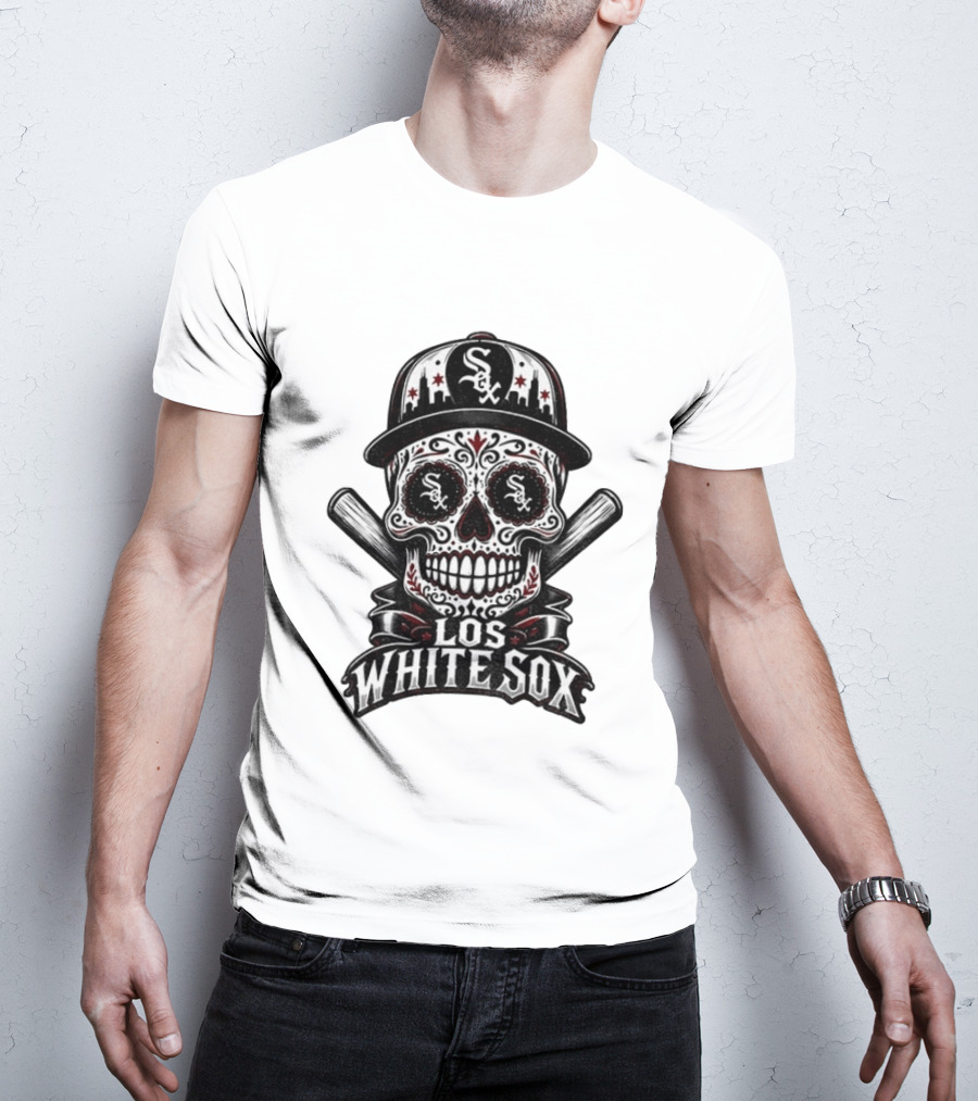 Los White Sox Sugar Skull Chicago White Sox Hispanic Heritage T-Shirt