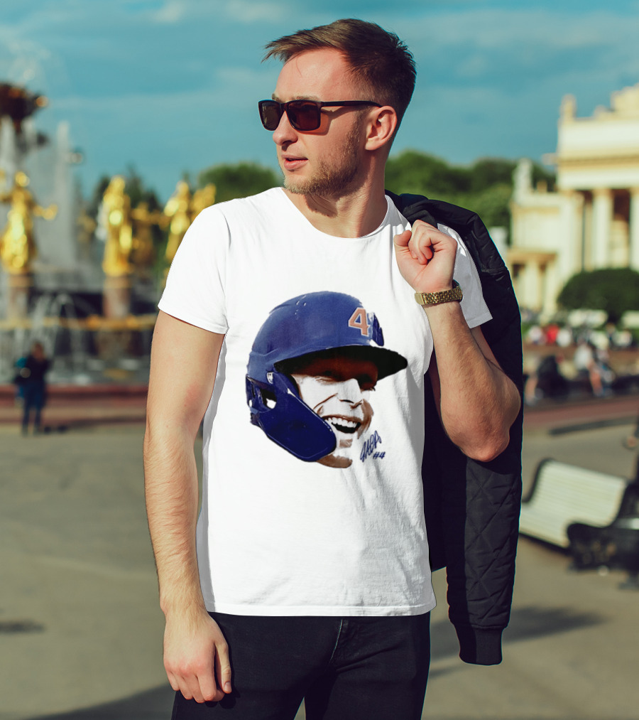 Pete Crow Armstrong Chicago Cubs Big Head Number 40 Baseball T-Shirt